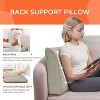Hachikiko Velvet Back Support Pillow - Removable Cover, Curved Reading Pillow for Bed & Couch - 2 of 4