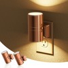 DORESshop 2-Pack 1W Plug-In LED Night Light with Light Sensor, Cylindrical Rose Gold Wall Lamp, Dimmable 0%-100% - 2 of 4