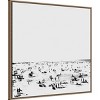 Amanti Art 30"x30" Beach BnW II by Dan Hobday Framed Canvas Wall Art Print: Serene Seascape, Bronze Frame - 2 of 4