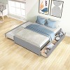 NicBex Full Size Wood Bed Frame with Twin Trundle and 2 Drawers for Adults - 2 of 4