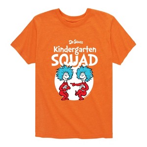 Boys' - Dr. Seuss - Thing 1 Thing 2 Kindergarten Squad Short Sleeve Graphic T-Shirt - 1 of 4