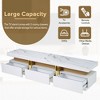 68.8"W TV Stand with High Gloss Faux Marble Top for TVs Up to 78'' with Golden Panel Design and 3 Drawers, 4Q-ModernLuxe - 4 of 4