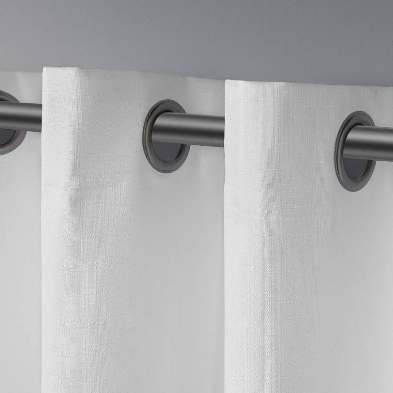 London Thermal Textured Linen Grommet Top Blackout Window Curtain Panel - Exclusive Home™, 4 of 6