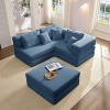 Whisen 118.2" L-Shaped Modular Sectional Sofa Set with 6 Pillows, Oversized Upholstered DIY Combination - 4 of 4