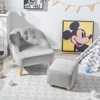 Infans Kids Sofa Chair w/ Ottoman Toddler Single Sofa Velvet Upholstered Couch Grey - 2 of 4