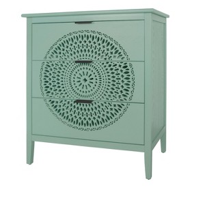 NicBex 3 Drawers Dresser for Bedroom with Hollow-Carved,Chest of Drawers with Metal Handles Design,Storage Dressers for Bedroom - 1 of 4