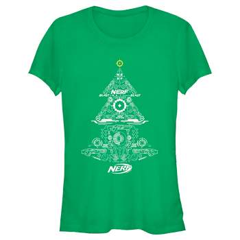 Juniors Womens Nerf Nerf Christmas Tree T-Shirt