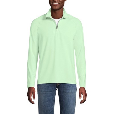 Lands' End Men's Long Sleeve Raglan Hybrid Quarter Zip