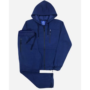 Men's Sweatsuit Soft Fleece Sweat Jacket with Sweatpants - 1 of 4