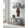 36" Middlebury Coat Hook with Shelf Gray - Alaterre Furniture - 4 of 4
