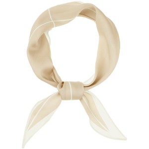 Elerevyo Women's Simple Striped Contrast Color Long Silky Rhombus Scarves Neckerchief 1Pc - 1 of 4