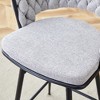 Infurnic Patio Counter and Bar Stools Soft 2 Sets, Suitable for Restaurant and Bar Use, Casual Seating in Living Room, Light Gray, 20.4"*15"*34.6" - 4 of 4
