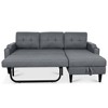 74.8" Convertible L-Shaped Sectional Sofa Bed with Storage Chaise - 4 of 4