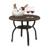 Karl Home| Round Aluminum Outdoor Side Table - 4 of 4