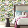 RoomMates Arrondissement Peel and Stick Wallpaper Green: Removable Vinyl, Self-Adhesive, Smooth Finish, 28 Sq Ft Coverage - 4 of 4