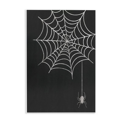 Stupell Industries Casual Black Hanging Spider Web Wall Plaque Art