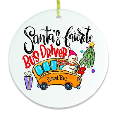 School Bus Driver Santa’s Favorite Christmas Ornament| OrnamentallyYou