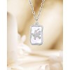 Molenia Dainty Gold Necklace for Women: 925 Sterling Silver Mother of Pearl Necklace Shell Square Pendant Butterfly Necklace Fashion Jewelry Gifts - 3 of 4