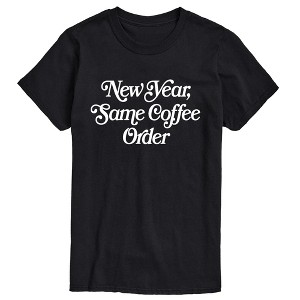 Men's Instant Message New Year, Same Coffee Order Short Sleeve