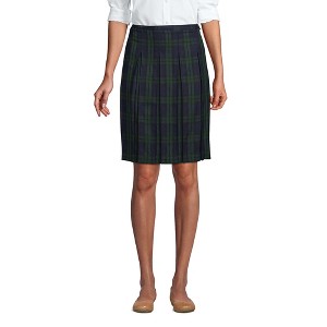 School Uniform Young Women's Plaid Box Pleat Skirt Top of the Knee - 1 of 2