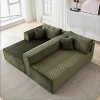Whisen 2-Piece L-Shaped Sectional Compression Sofa with Soft Corduroy Fabric, No Assembly Required - 3 of 4