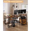 Nasitip 67" L-Shaped Office Desk with Power Outlet & File Drawer - Corner Computer Desk w/Monitor Shelf & CPU Stand - 4 of 4