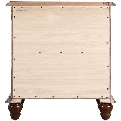 Summit Cappuccino 5-Drawer Solid Wood Veneer Nightstand