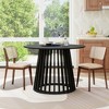 Round Coffee Table Set of 2 with Grille Molding, Modern Storage Tables for Bedroom and Living Room - 3 of 4