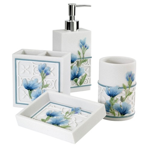 Avanti Butterfly Garden 4 Pc Bath Accessory Set : Target