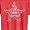 Women's - Instant Message - Nautical Striped Starfish Short Sleeve Graphic T-Shirt - 2 of 4