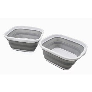 SAMMART 5.5L (1.4 Gallons) Set of 2 Collapsible Tub - Foldable Dish Tub - 1 of 4