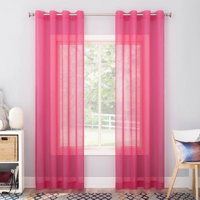 Ceri Linen Textured Jute Tabs Semi-sheer Curtain Panel - No. 918 : Target