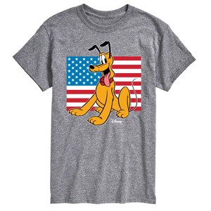 Men's - Disney - Pluto Patriotic USA Flag Short Sleeve Graphic T-Shirt - 1 of 4