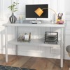 Stainless Steel Work Table with Backsplash - Heavy Duty Commercial Prep Table for Restaurant, Kitchen, Hotel, Home Use - 4 of 4