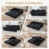 MOONMISS 78"Convertible Sleeper Sofa Bed with Pillows, Folding Mattress Couch, Removable Washable Floor Sofa for Small Spaces - 2 of 4