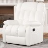 Grungis Upholstered PU Sofa Chair with Side Pocket,Ergonomic Adjustable Sofa Chairs with Footrest,Recliner Single Couch for Living Room - 3 of 4