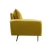 Velvet Loveseat Modern Sofa Tufted Couch with Metal Legs for Living Room, Bedroom, Office, Playroom - 2 of 4