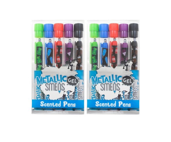 Scentco&#174; 2pk Smens&#174; Scented Gel Pens 5ct - Metallic
