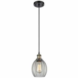 Eaton - 1 Light Cord Hung Mini Pendant In Industrial Style-9.5 Inches Tall and 6 Inches Wide - 1 of 1