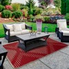 Northlight 4' x 6' Red and Beige  Pattern Rectangular Outdoor Area Rug - 2 of 4