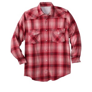 KingSize Tall Western Snap Front Flannel Shirt - 1 of 4