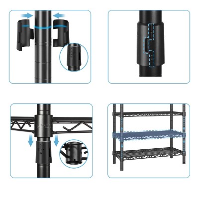 VIPEK Black 6-Tier Heavy Duty Wire Garment Rack