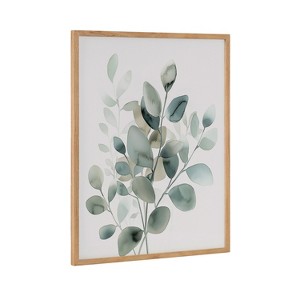 Kate & Laurel All Things Decor 16"x20" Gallery Modern Botanical Watercolor in Muted Teal Print by The Creative Bunch Studio Natural - 1 of 4