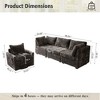 XIZZI Luxury Modular Sectional Sofa Couch, Oversized Cloud Couch for Living Room, Deep Seat Upholstered Sleeper Sofa Set w/ Optional Swivel Chairs - 3 of 4