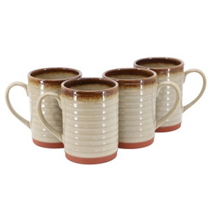 Gibson Home Terra Bella 4 Piece 18.5 Ounce Terracotta Mug Set - 1 of 4