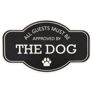 Northlight Approved by The Dog Metal Wall Sign - 13.75" - Black and White - 1 of 4