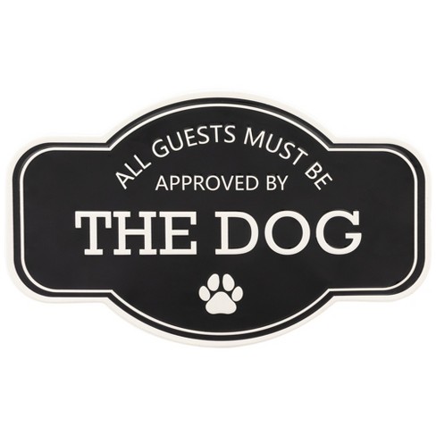 Northlight Approved by The Dog Metal Wall Sign - 13.75" - Black and White - image 1 of 4