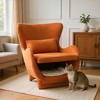 DOMETOUR 2 in 1 Pet Friendly Modern Velvet Lounge Chair, Upholstered Back Accent Chair Leisure Single Sofa Chair for Living Room Office - 3 of 4