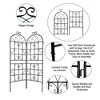 4 Pack Metal Garden Trellis 86.7" x 19.7"/71"x19.7" Rustproof Trellis for Climbing Plants Outdoor Flower Support Black - 4 of 4