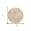 Coral Peach And Ivory Abstract Washable Indoor Outdoor Area Rug - 3 of 4